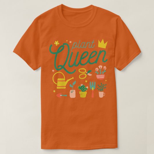 Womens Plant Queen Farmer Gardening Garden Planter Tシャツ (デザイン正面)