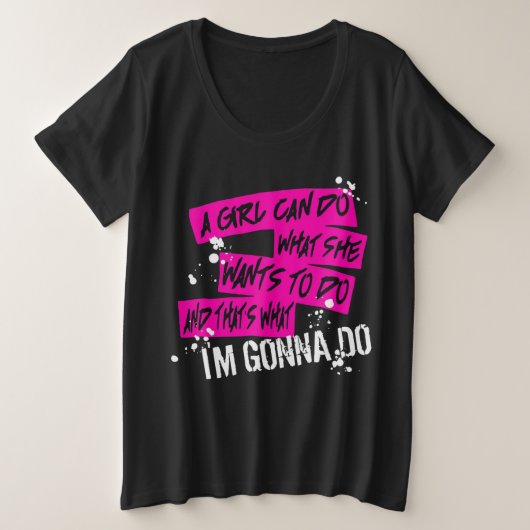 Women's Plus Size Bad Reputation Lyrics プラスサイズTシャツ (デザイン正面)