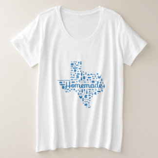 Women's Plus Size Homemade Texas T-Shirt プラスサイズTシャツ