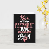 Womens Pregnant Baby Shower Quote. Don't Touch My カード (黄色い花)