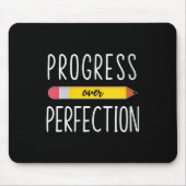Womens Progress Over Perfection Motivational Back  マウスパッド (正面)