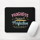 Womens Progress Over Perfection Motivational Teach マウスパッド (マウス)