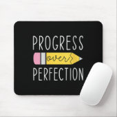 Womens Progress Over Perfection Motivational Teach マウスパッド (マウス)