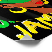 Womens Proud Jamaican Afro Black Woman Jamaica Fla ポスター (角)