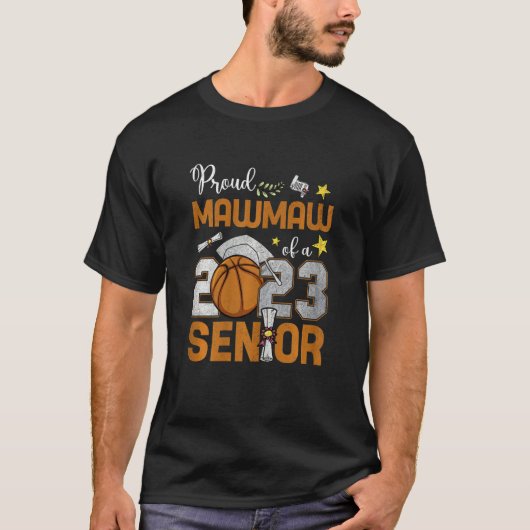 Womens Proud Mawmaw Of A 2023 Senior Basketball Gr Tシャツ (正面)