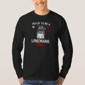 Womens Proud To Be A Lineman's Wife - Lineworker H Tシャツ (正面)