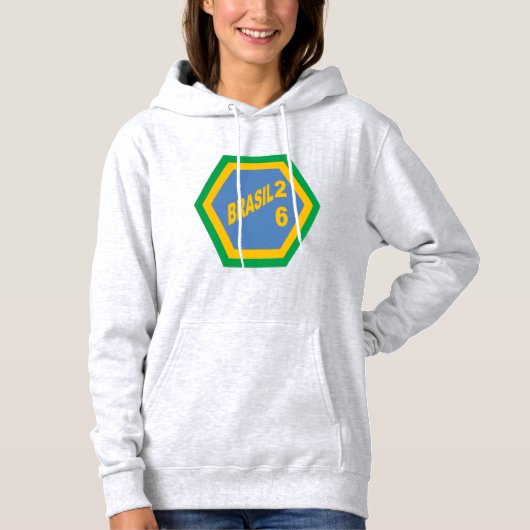 Women's Pullover Hoodie グレー SUN ブラジル パーカ (正面)