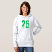 Women's Pullover Hoodie ash DESIGN AFRICA 26 パーカ (正面フル)