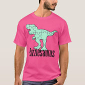 Womens Puzzlesaurus Dinosaur Puzzle Piece Game Jig Tシャツ (正面)