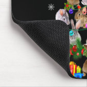 Womens Rabbit Christmas Tree Snow Funny Rabbit Xma マウスパッド (コーナー)