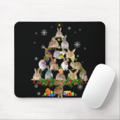 Womens Rabbit Christmas Tree Snow Funny Rabbit Xma マウスパッド (マウス)