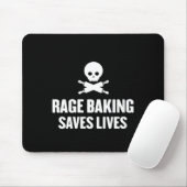 Womens Rage Baking Saves Live Skull Funny Baker Co マウスパッド (マウス)