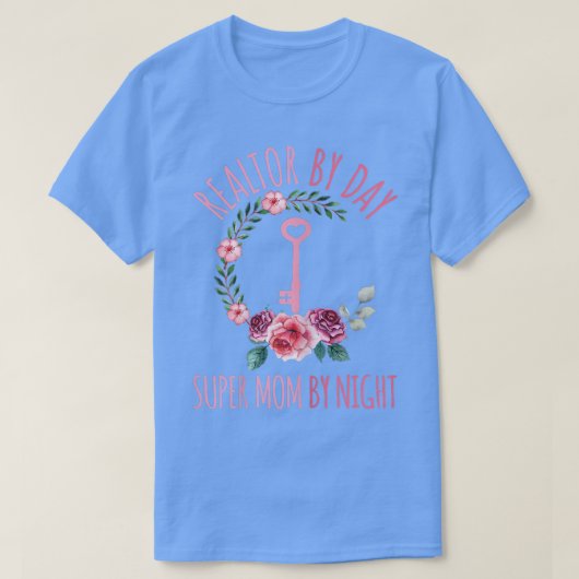 Womens Realtor By Day Super Mom By Night Real Esta Tシャツ (デザイン正面)