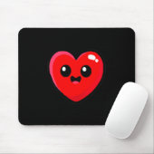 Women's Red Heart Funny Cute Design For Men Women  マウスパッド (マウス)