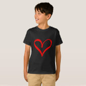 Women's Red Heart Funny Cute Design For Men Women  Tシャツ (正面フル)