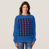 Women's Red Hearts Sweatshirt スウェットシャツ (正面フル)