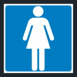 Women's Restroom Highway Sign ポスター<br><div class="desc">International style road and highway sign advising of restroom facilities available for the ladies.</div>
