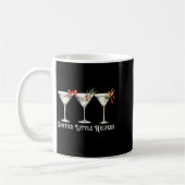 Womens Retro Funny Santa's Little Helper Martini M コーヒーマグカップ (左)