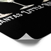 Womens Retro Funny Santa's Little Helper Martini M ポスター (角)