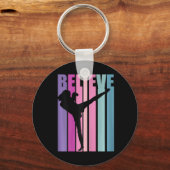 Womens Retro Kickboxing Womens Kickboxer Boxing Gl キーホルダー (正面)