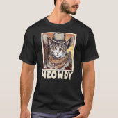 Womens Retro Meowdy Cat funny Howdy Meme Western C Tシャツ (正面)