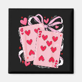 Womens Retro Six Seven 67 Meme Valentines Day Play マグネット (正面)