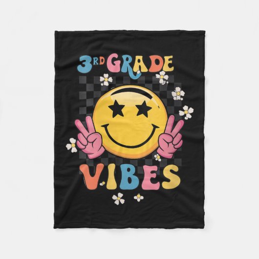 Womens Retro Welcome Back To School Teacher Boys G フリースブランケット (正面)