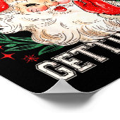 Womens Retro You Ain't Getting Funny Santa Face Ch ポスター (角)