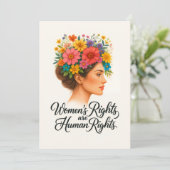Women's Rights are Human Rights Floral Empowerment 招待状 (スタンド正面)