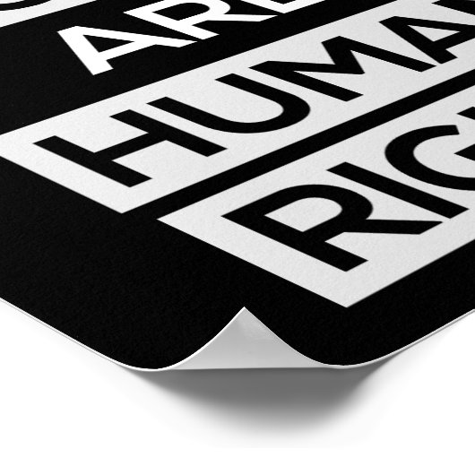 Women's rights are human rights poster ポスター (角)