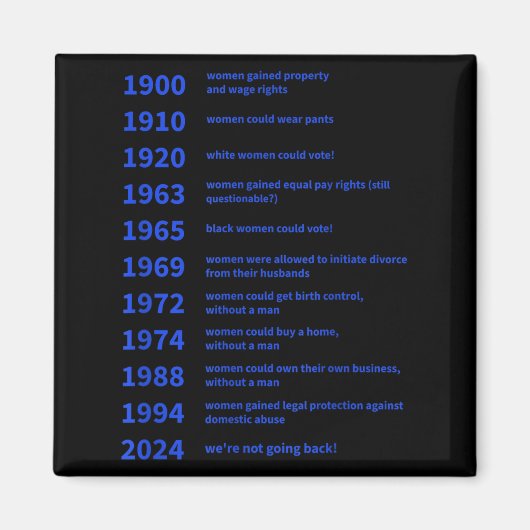 Women's Rights Gained By Date Motivation  マグネット (正面)