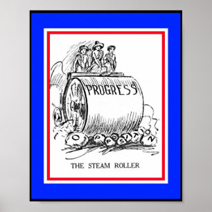 Women's Rights Progress Suffrage Steamroller ポスター