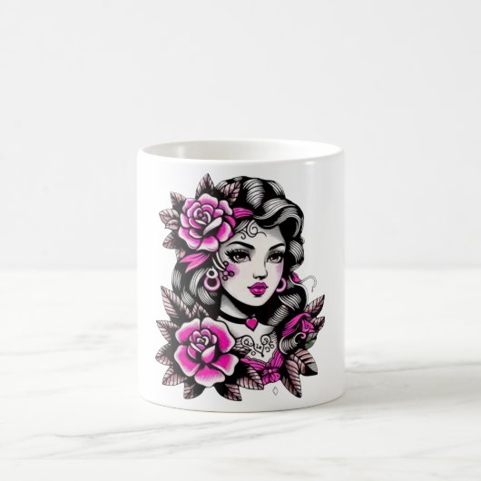 Women's Roses Coffee Mug コーヒーマグカップ (中央)