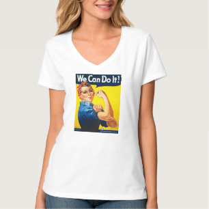 Women's Rosy the Riveter T Shirt – 私たちはそれを行うことができる Tシャツ