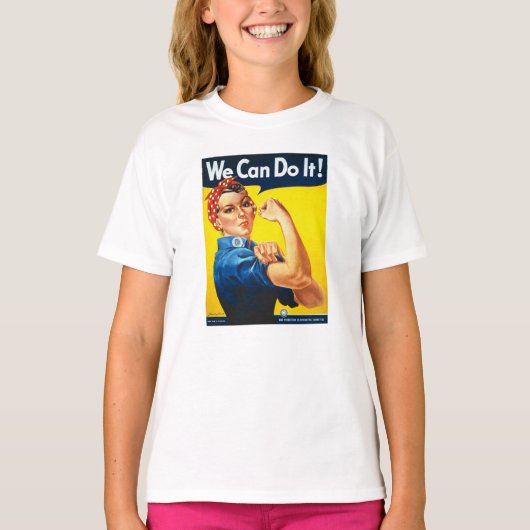 Women's Rosy the Riveter T Shirt – 私たちはそれを行うことができる Tシャツ (正面)