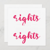 Womens Rughts Are Human Rights Feminist Feminism G 招待状 (正面/裏面)