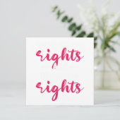 Womens Rughts Are Human Rights Feminist Feminism G 招待状 (スタンド正面)