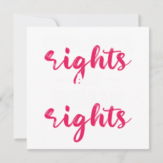 Womens Rughts Are Human Rights Feminist Feminism G 招待状 (正面)