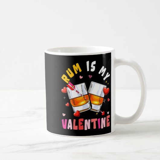 Women's Rum Is My Valentine Hearts Matching Drinke コーヒーマグカップ (右)