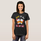 Women's Rum Is My Valentine Hearts Matching Drinke Tシャツ (正面フル)