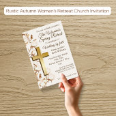Womens Rustic Autumn Retreat Church Invitation 招待状
