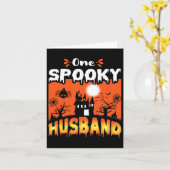 Womens Scary Spooky Halloween Design Haunted Castl カード (黄色い花)