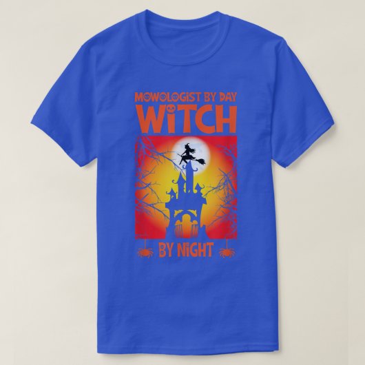 Womens Scary spooky Halloween witch haunted castle Tシャツ (デザイン正面)