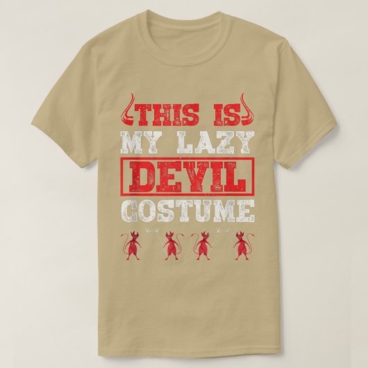 Womens Scary spooky Halloween witches lazy devil c Tシャツ (デザイン正面)