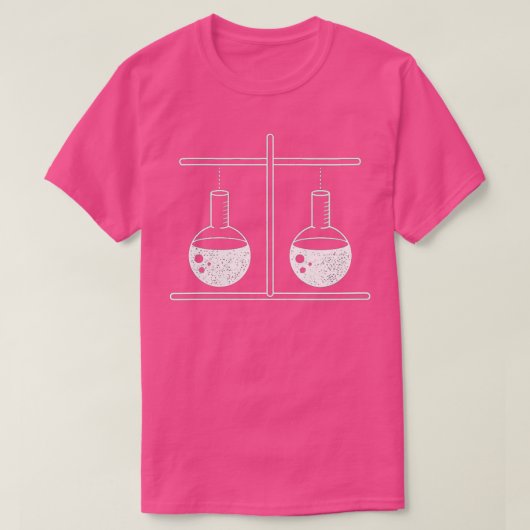 Womens Science Chemistry Round BottomフラスコVNeck Tシャツ (デザイン正面)