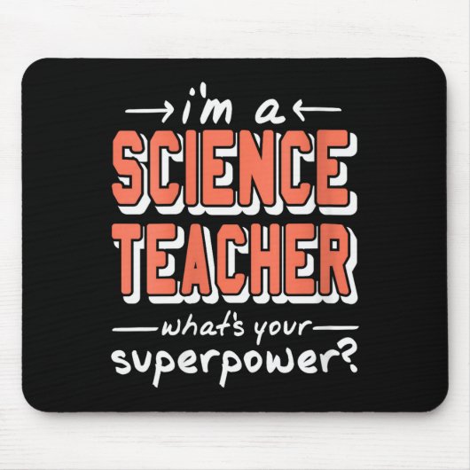 Womens Science Teacher Superwer Funny Nerd Pride V マウスパッド (正面)