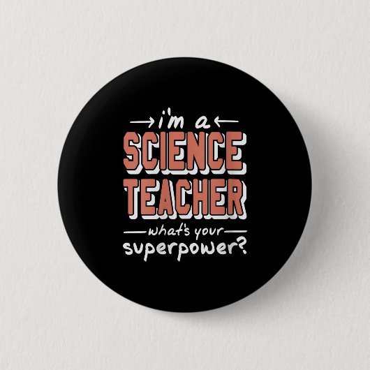Womens Science Teacher Superwer Funny Nerd Pride V 缶バッジ (正面)