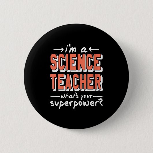 Womens Science Teacher Superwer Funny Nerd Pride V 缶バッジ (正面)
