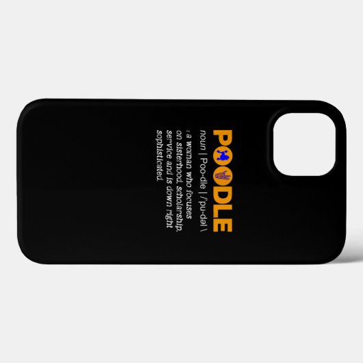 Womens SGRho Sigma 1922 Poodle Noun Gamma Rho Hand Case-Mate iPhoneケース (裏面 (横))