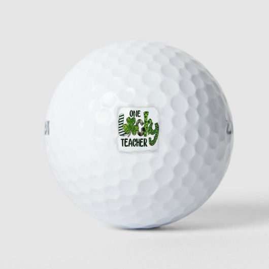 Womens Shamrock One Lucky Teacher St  Patrick ゴルフボール (正面)